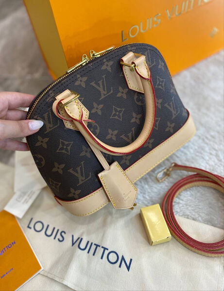 Сумка Louis Vuitton Alma Bb женский канва бежевый 97023-2