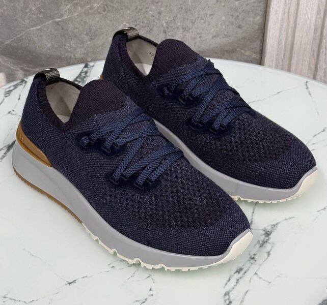 Мужские кроссовки Brunello Cucinelli мужской текстиль синий 146630