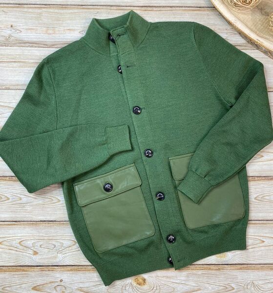 Мужской кардиган Loro Piana мужской вязаная ткань болотный 105798