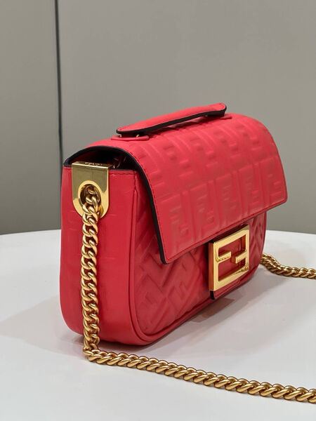 Сумка Fendi женский кожа бордовый 142100-2