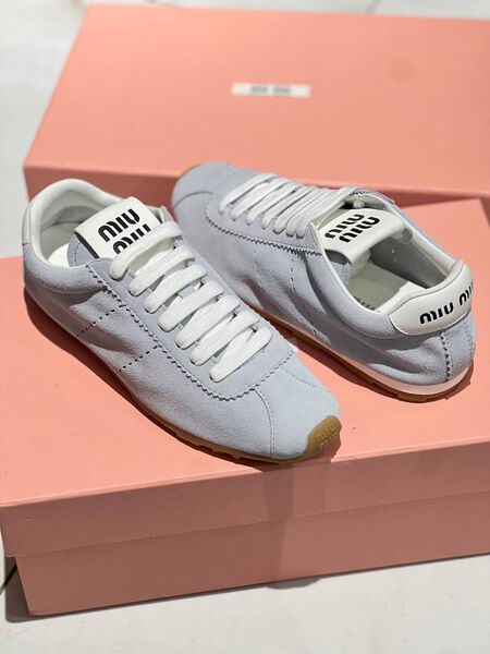 Кроссовки Miu Miu женский замша графитовый 138628-3