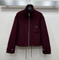 Бомбер Prada женский бордовый 171862-1