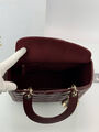Сумка Christian Dior Lady женский кожа бордовый 187788-2