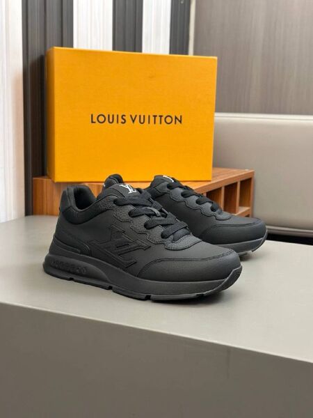 Мужские кроссовки Louis Vuitton Classic мужской кожа черный g0039248-1