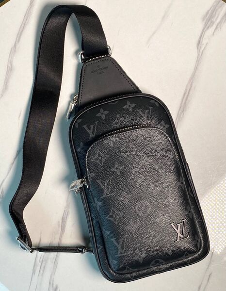 Мужская сумка слинг Louis Vuitton мужской кожа черный 180838