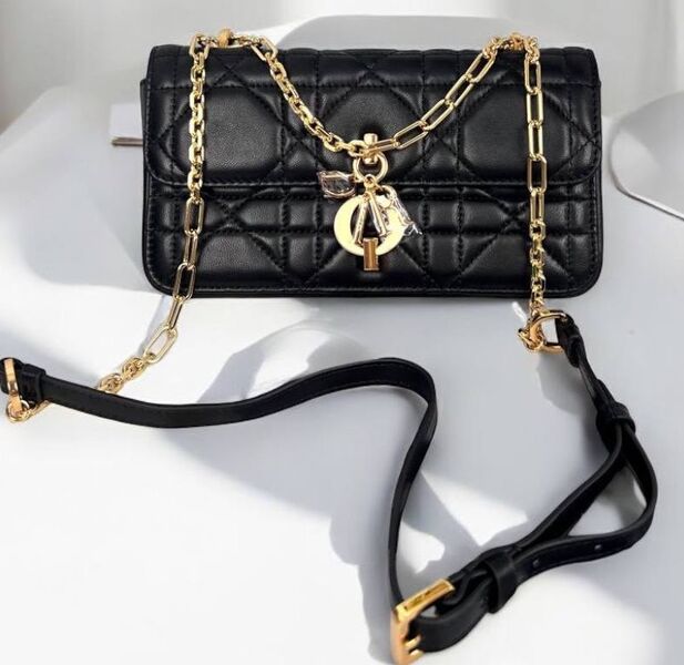Сумка Christian Dior женский кожа черный 156364
