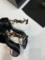 Босоножки Saint Laurent женский кожа черный 12737-8