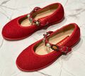 Балетки Chanel женский текстиль бордовый 155950-1
