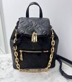 Рюкзак Louis Vuitton женский кожа черный,белый 197127