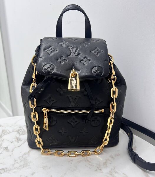 Рюкзак Louis Vuitton женский кожа черный 197127