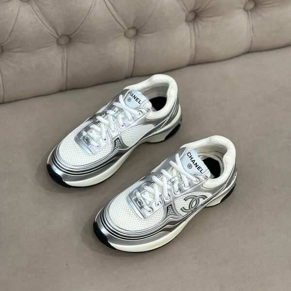 Кроссовки Chanel женский кожа графитовый 126328-4