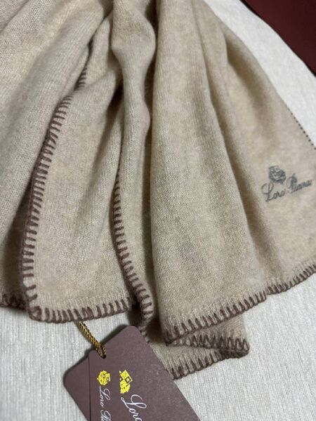 Кашемировый палантин Loro Piana женский кашемир бежевый i5382751-1-9
