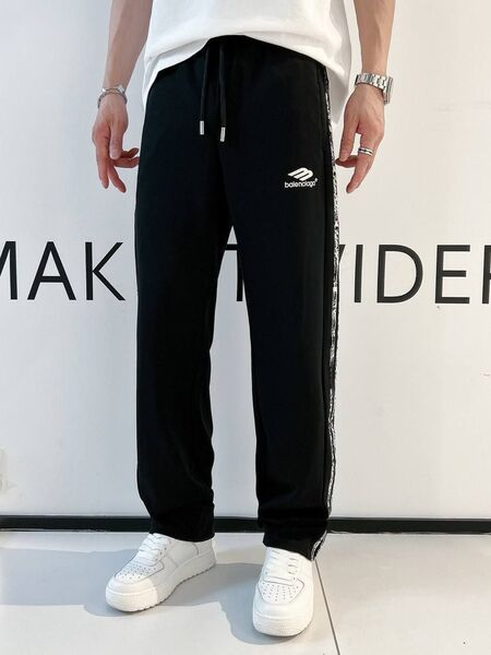 Мужские брюки Balenciaga мужской черный w3034797-1-7