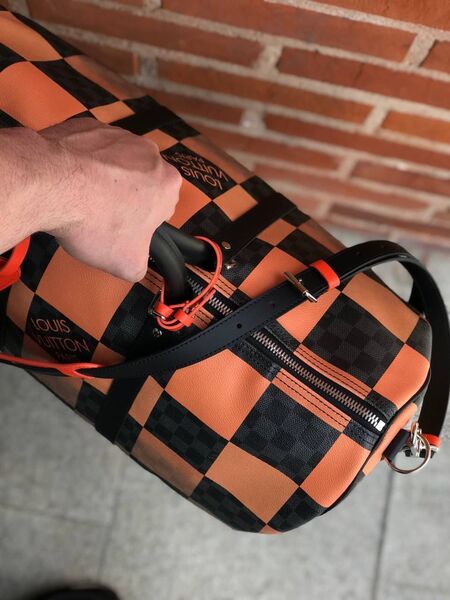 Дорожная сумка Louis Vuitton мужской канва оранжевый 19226-5