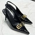 Туфли Balenciaga женский кожа черный 180472-1