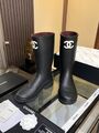 Женские сапоги Chanel женский резина черный h2206107-1-2