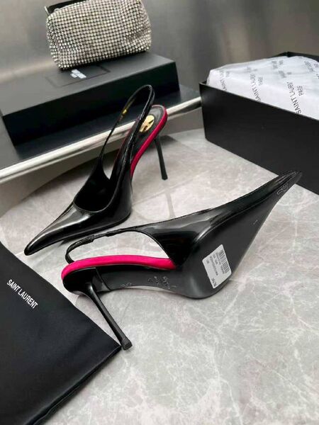 Женские туфли Saint Laurent женский кожа черный h8142317-1-7