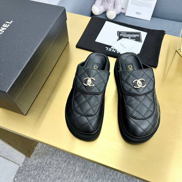 Сабо Chanel женский кожа черный 137012-2
