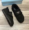 Слипоны Prada женский замша черный 70993-1