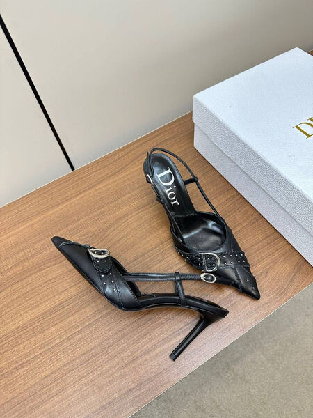 Туфли Christian Dior женский кожа черный 138176-6