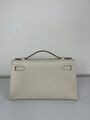 Сумка Hermèskelly 20 Pochette женский кожа белый 138055-3