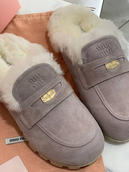 Мюли Miu Miu женский замша графитовый 163436