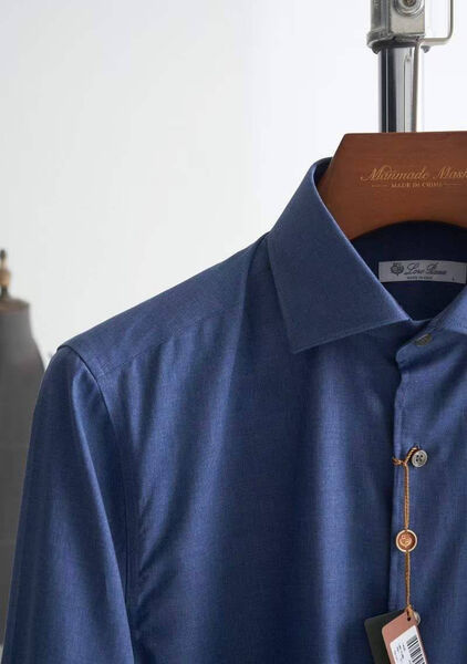 Мужская рубашка Loro Piana мужской синий 133298-8