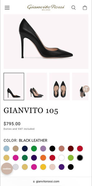 Туфли Gianvito Rossi женский кожа черный 80064-6