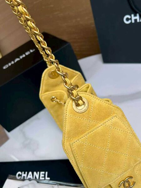 Сумка Chanel женский замша желтый s8384612-1-7