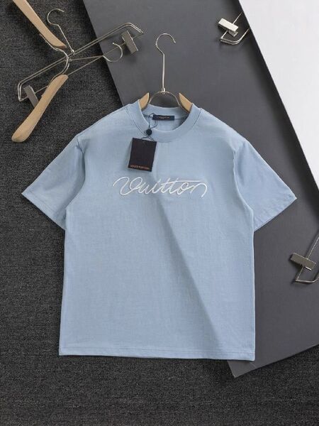 Мужская футболка Louis Vuitton мужской голубой j1824015-1-4