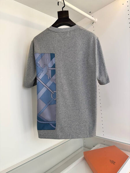 Мужская футболка Hermès мужской графитовый 178289-2
