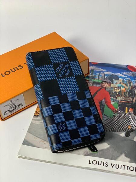 Портмоне мужской Louis Vuitton мужской кожа синий 61957-3
