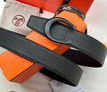 Мужской ремень Hermès мужской кожа черный 108640-1