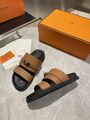 Женские шлепанцы Hermes женский кожа коричневый j7898316-1-5