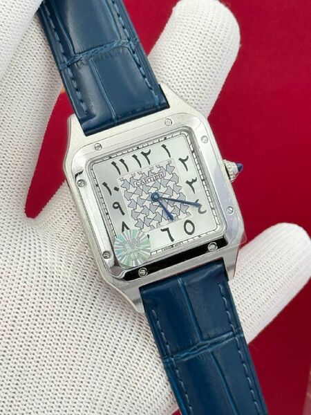 Мужские часы Cartier Suntos-Dumont мужской кожа синий q3396101-1-4
