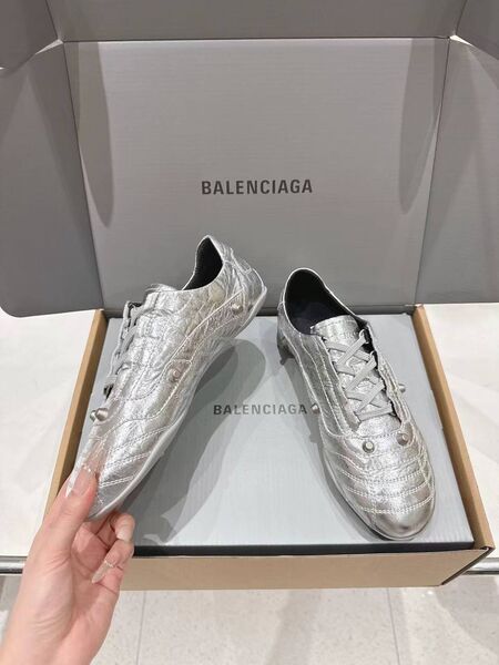 Женские кеды Balenciaga женский кожа серебристый k7666821-1-9