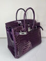 Сумка Hermès Birkin 35 женский кожа фиолетовый 140346-5