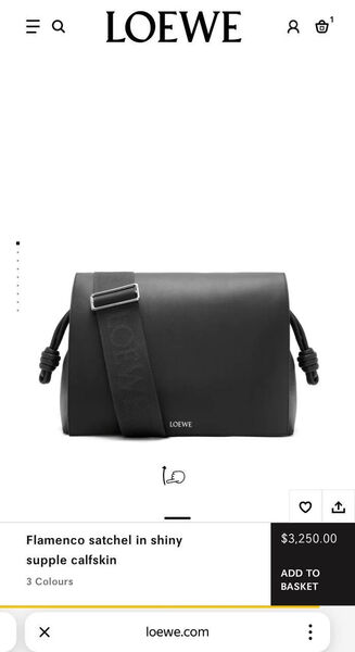 Мужская сумка мессенджер Loewe мужской кожа черный 168841-6