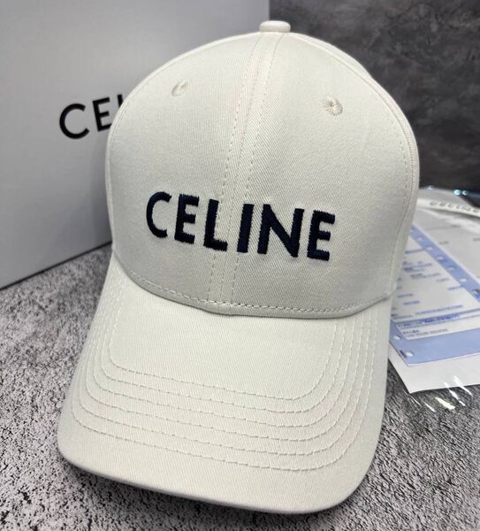 Кепка Celine женский текстиль белый 112321