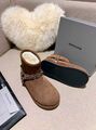 Женские зимние сапоги Balenciaga женский замша коричневый y7530467-1-6