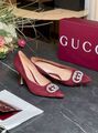 Женские туфли Gucci женский замша бордовый o3245919-1-7