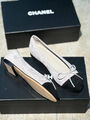 Балетки Chanel женский замша графитовый 195181-2