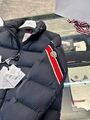 Мужской пуховик Moncler Solayan Hooded мужской синий n3029816-1-8