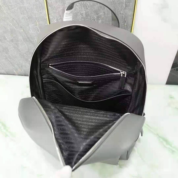 Мужской рюкзак Prada мужской кожа графитовый 167090-7