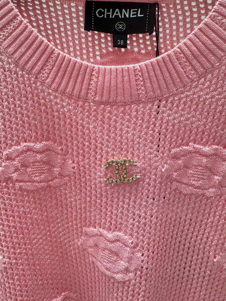 Футболка Chanel женский трикотаж розовый 142693-3