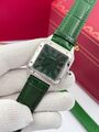 Мужские часы Cartier Suntos-Dumont мужской кожа зеленый s9780145-1-6