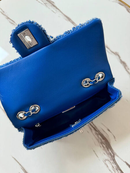 Сумка Chanel женский твид синий 157334-4