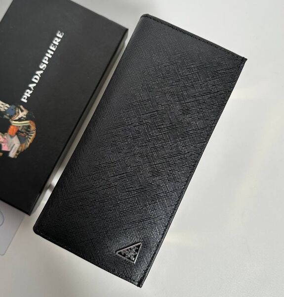 Мужской портмоне Prada мужской кожа черный 153059