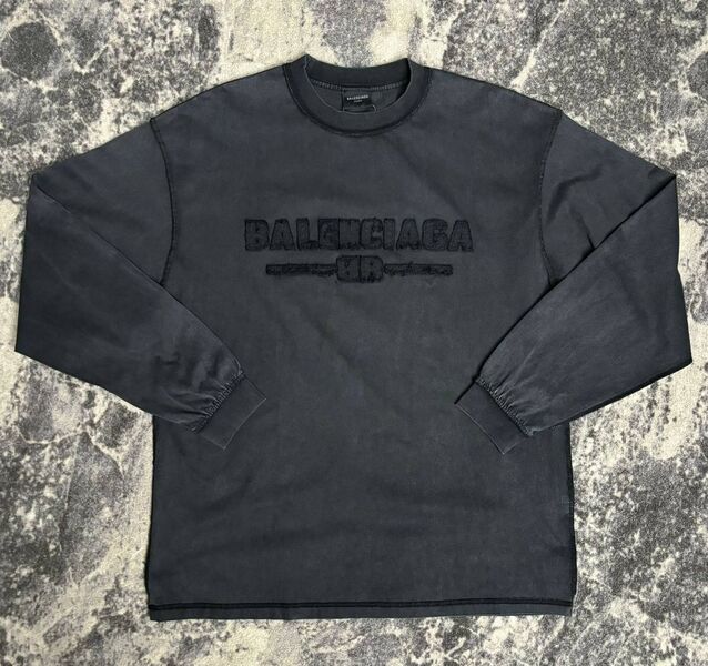 Мужской лонгслив Balenciaga мужской черный 175881