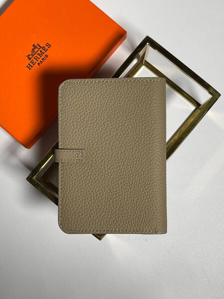 Мужской портмоне Hermès мужской кожа бежевый 153055-2